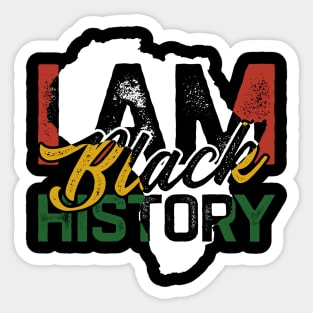 I am black history - black history month Sticker